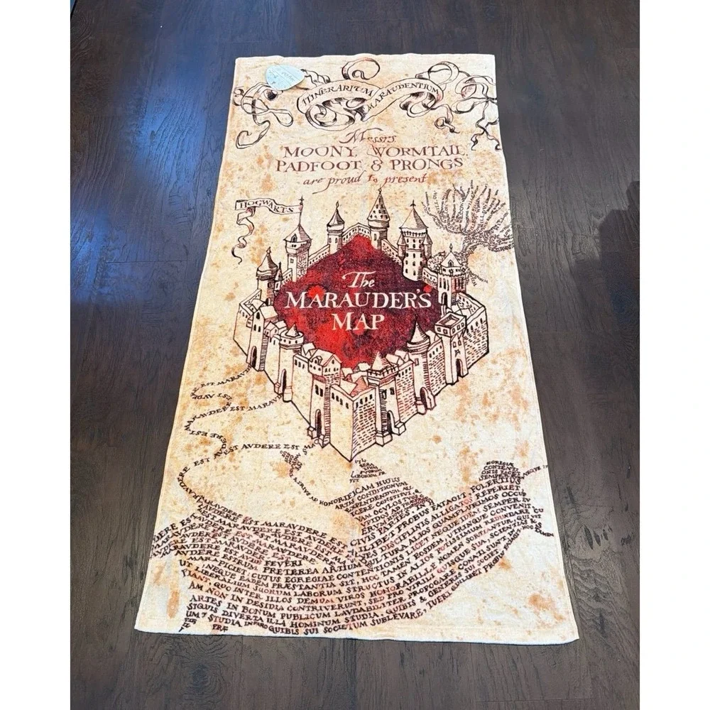 Harry‎ Potter Marauders Map Beach Towel NWT